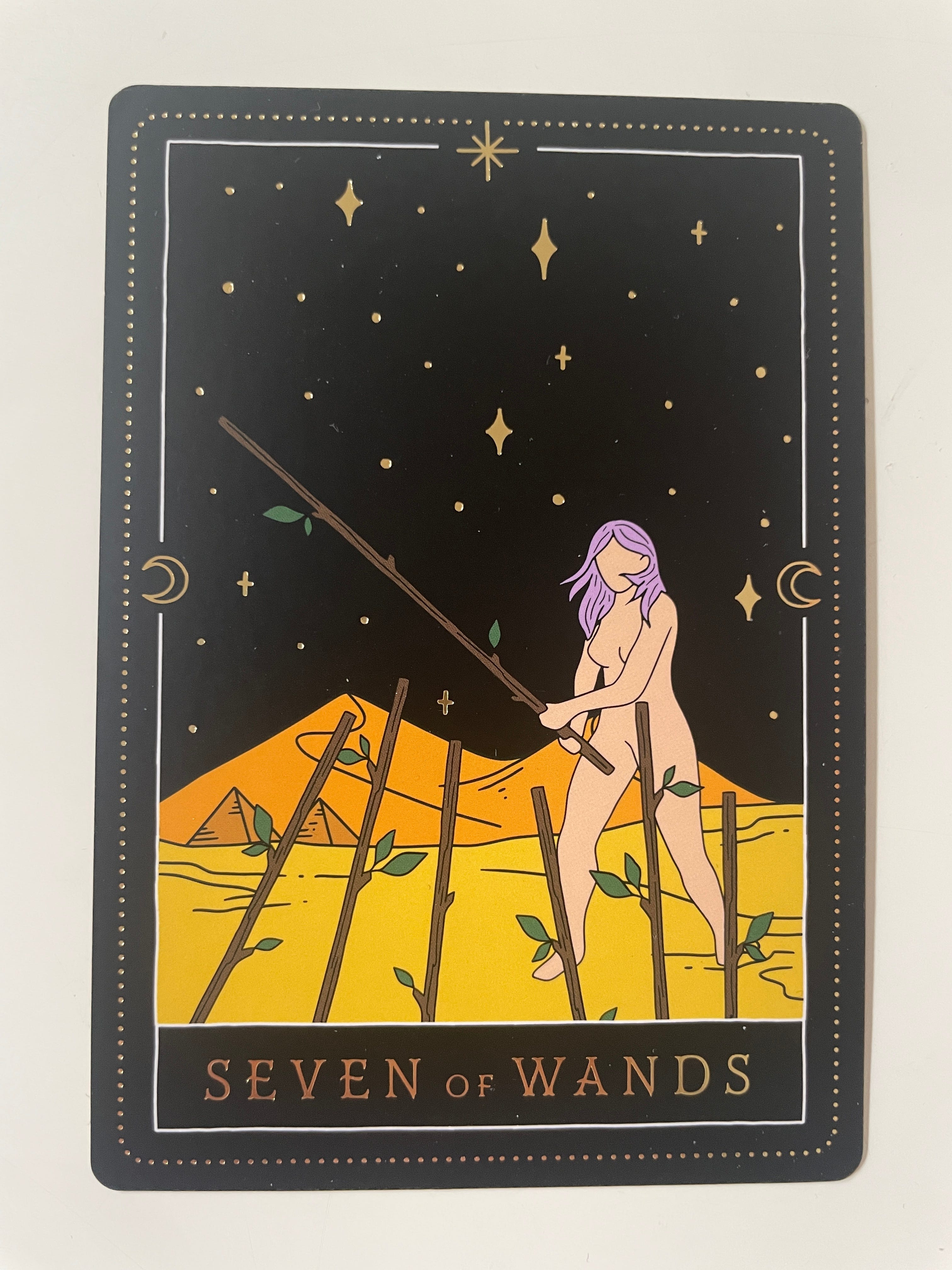 Seven of Wands - by Julianne Cross - Juj Magic