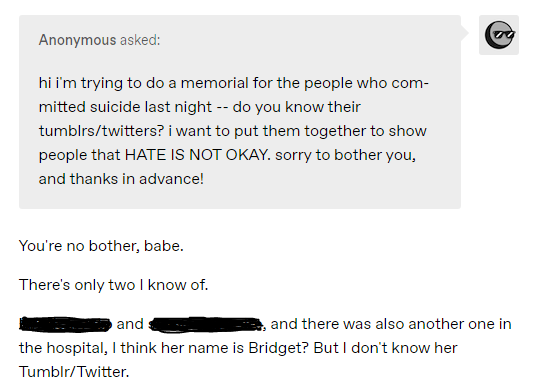 I'm not even in the fandom, I'm just really happy for Bridget