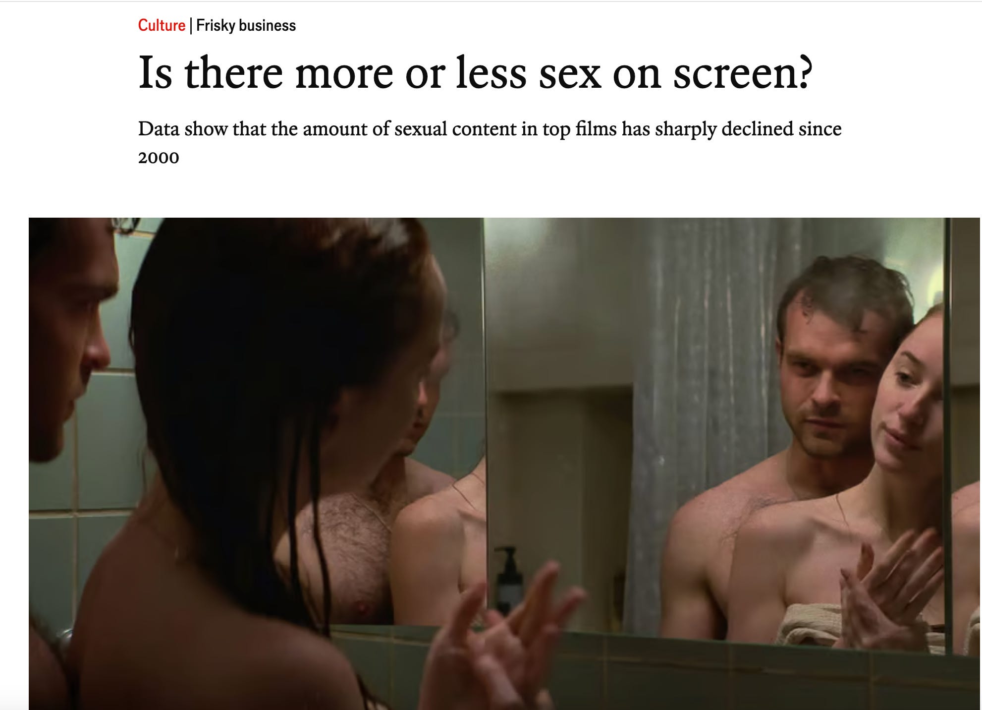 Are the movies too sexy? Or not sexy enough?