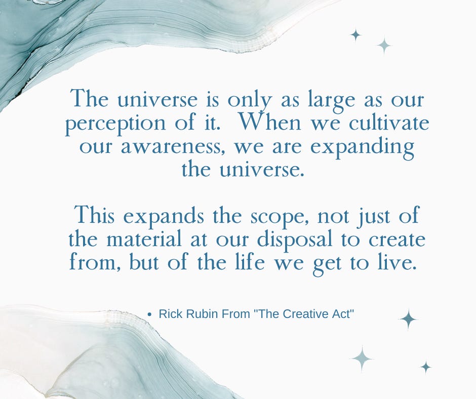 Morning reads with The Creative Act: A way of being by Rick Rubin. If