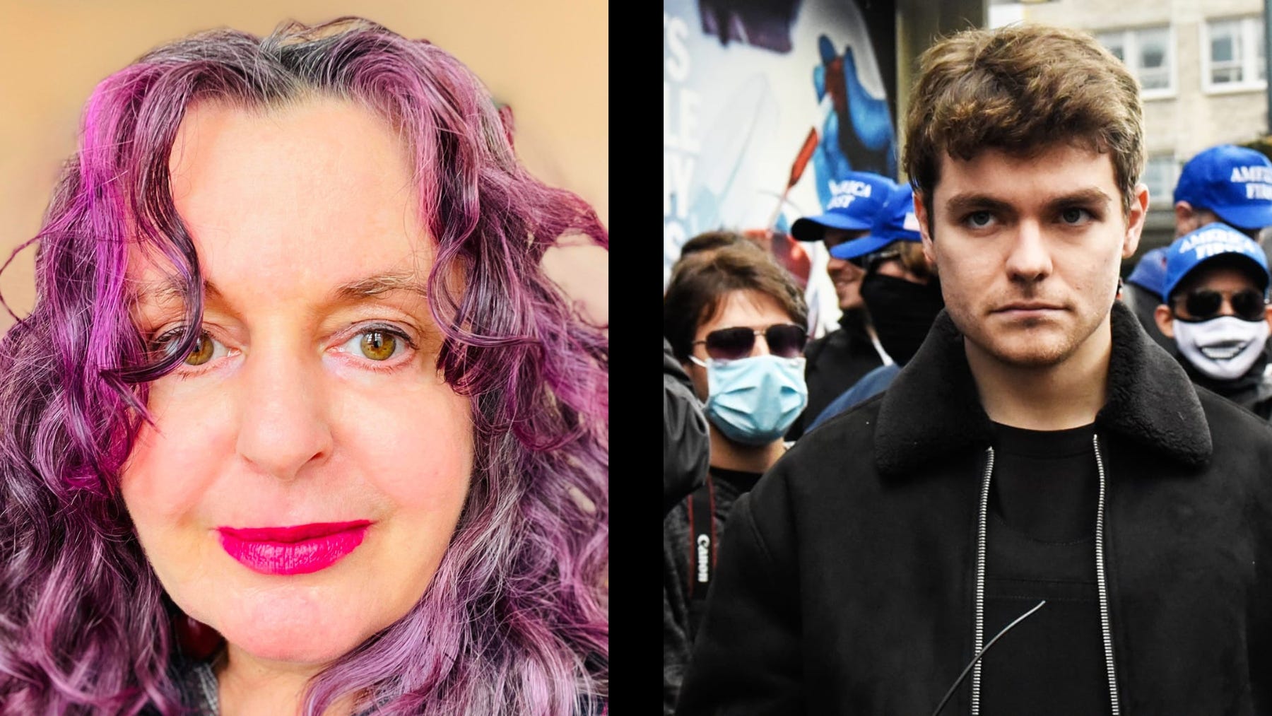 Jewish Feminist Stalks, Doxes Nick Fuentes, Pepper Sprayed then Presses ...