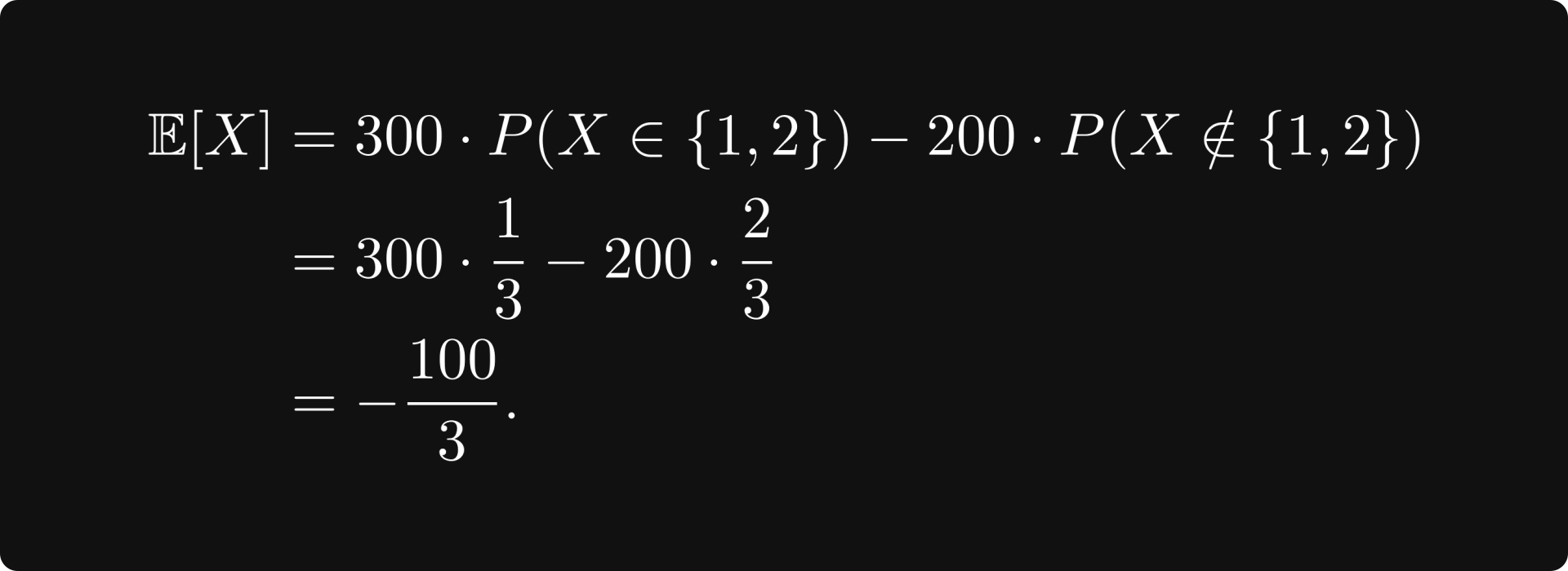 Expected Value Discrete