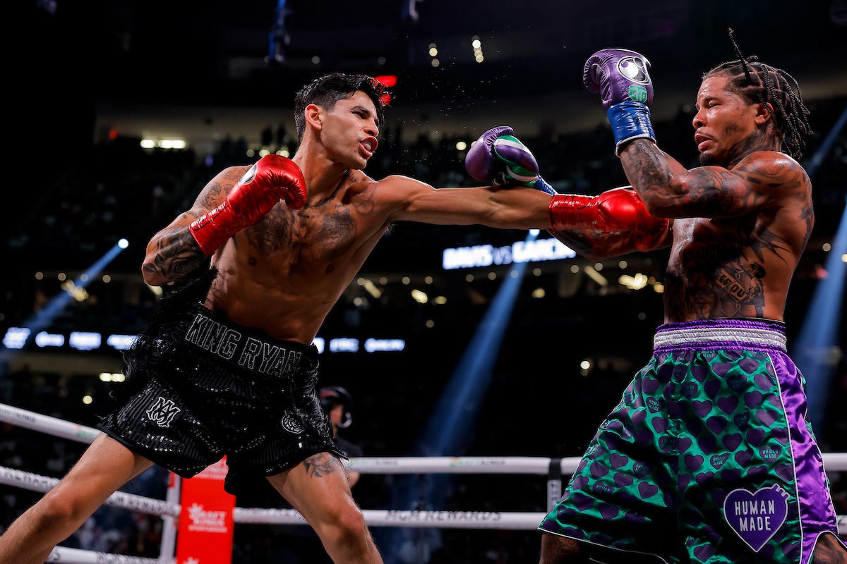 Gervonta Davis, in Human Made, KO's Ryan Garcia in Style