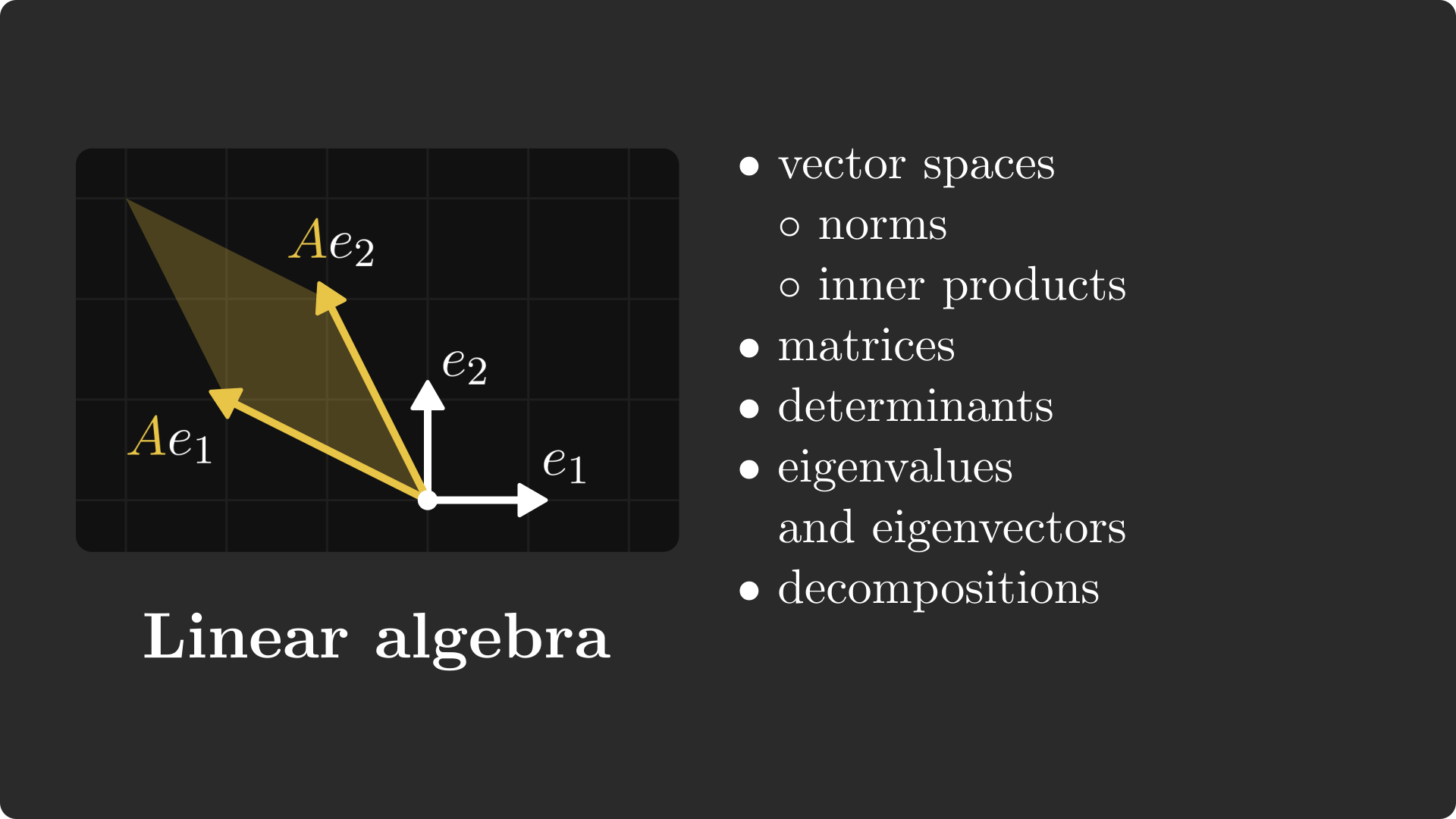 Linear Algebra Overview