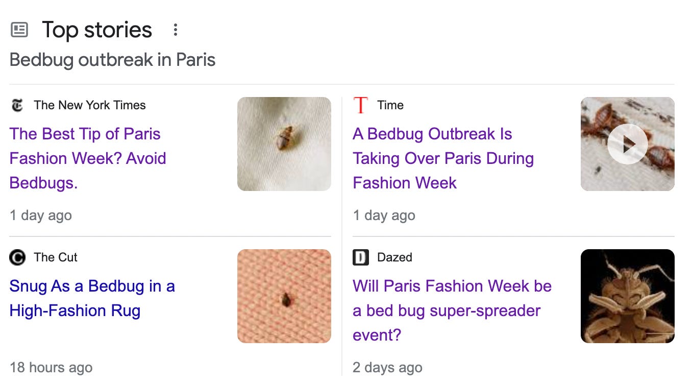 A Bedbug Infestation, A Late Kardashian, and More from Paris Fashion Week