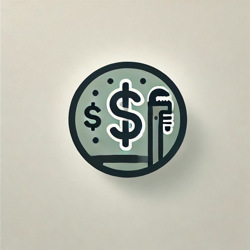 Dinero y fontanería financiera. logo