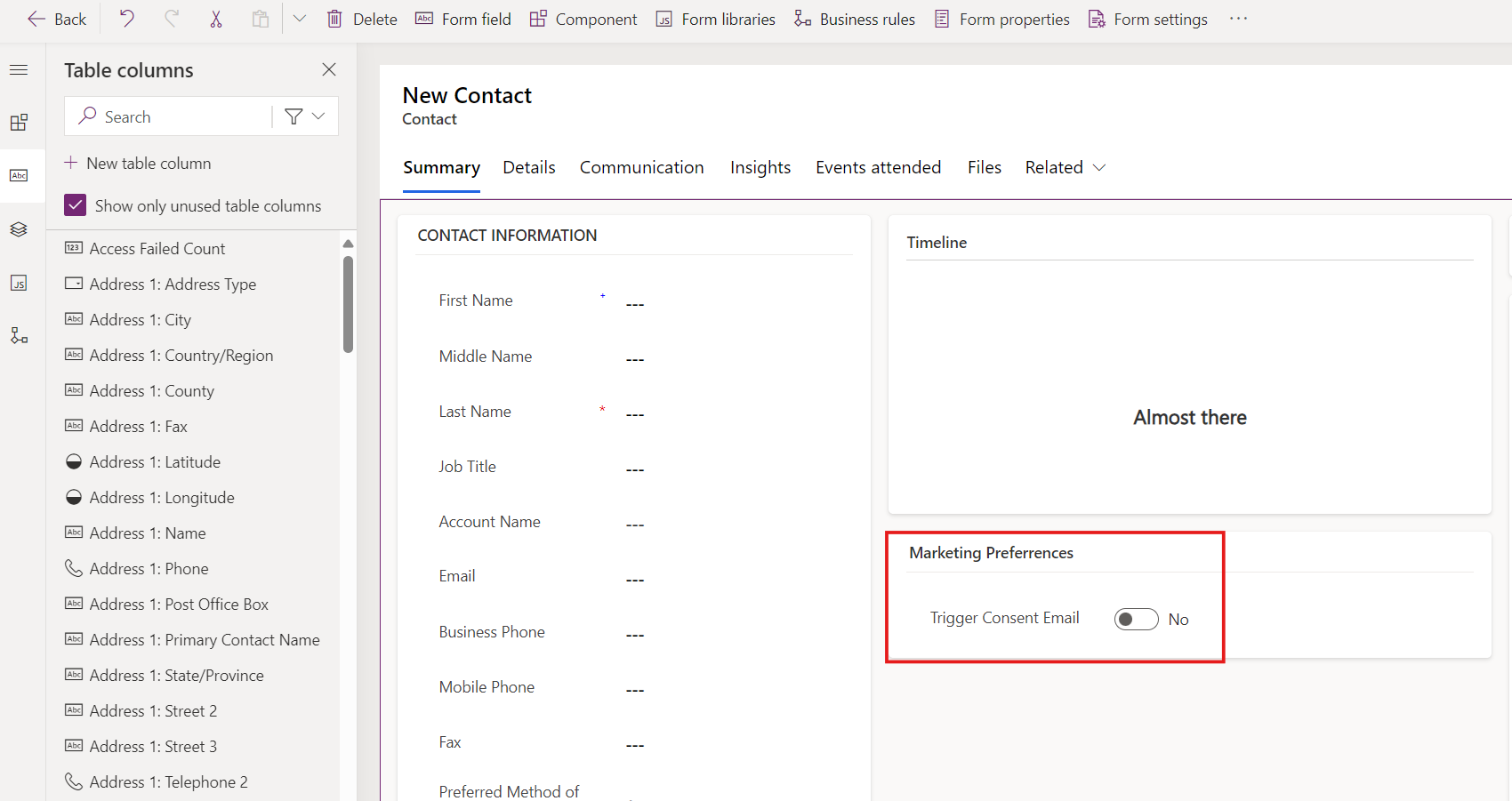 Trigger a Consent Email for Contacts & Leads