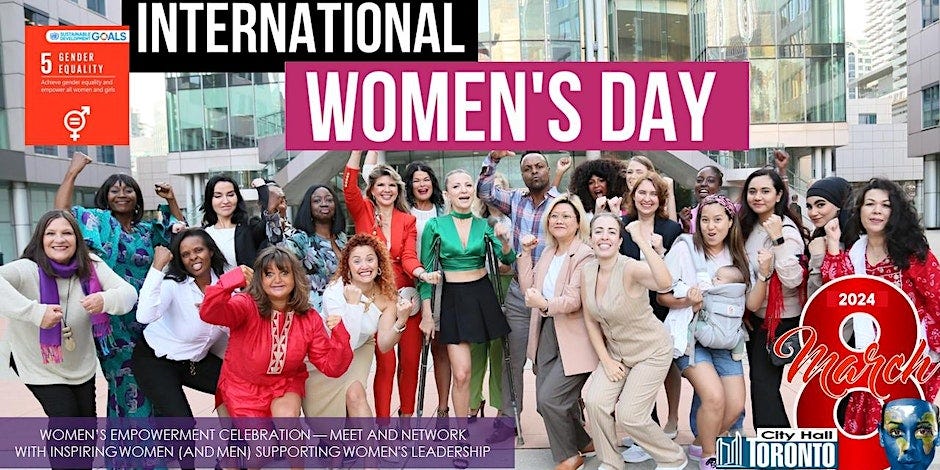 Hundreds take to downtown Toronto to celebrate International Women's Day