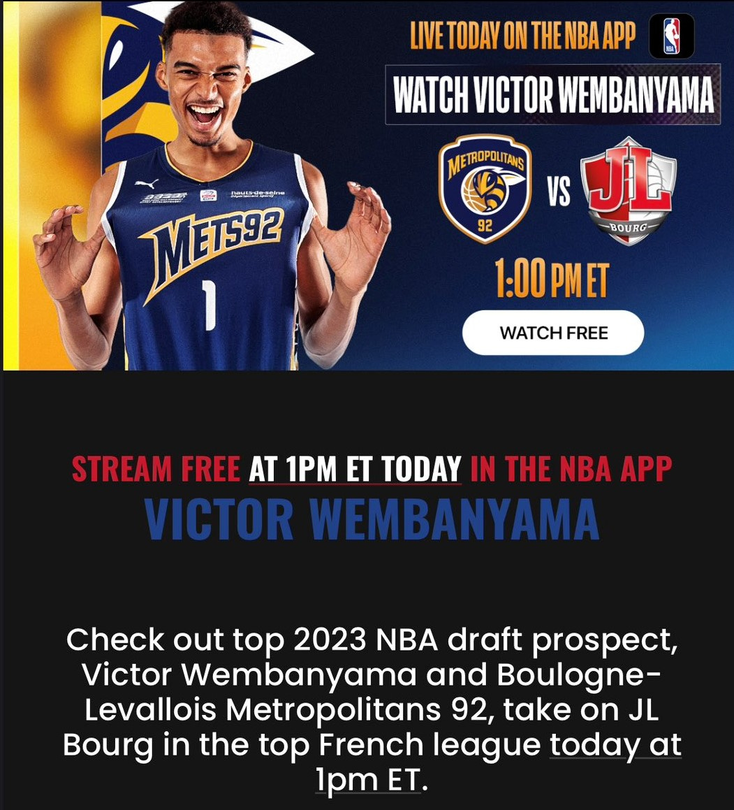 How to watch NBA prospect Victor Wembanyama games for free