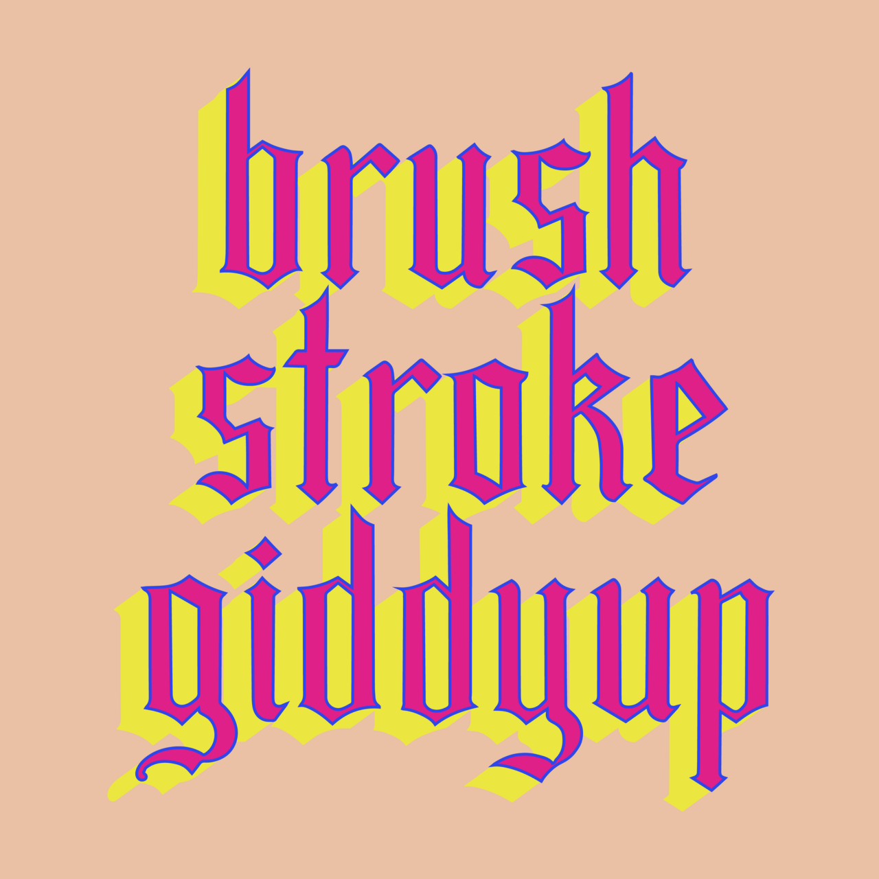 Brushstroke Giddyup logo