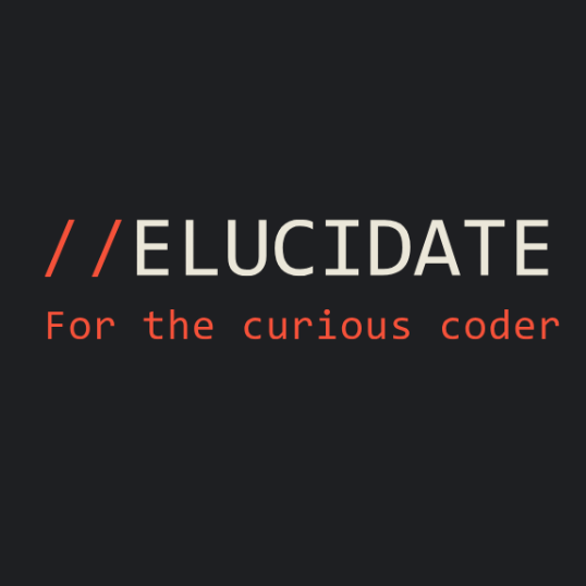 Elucidate : for the curious coder logo