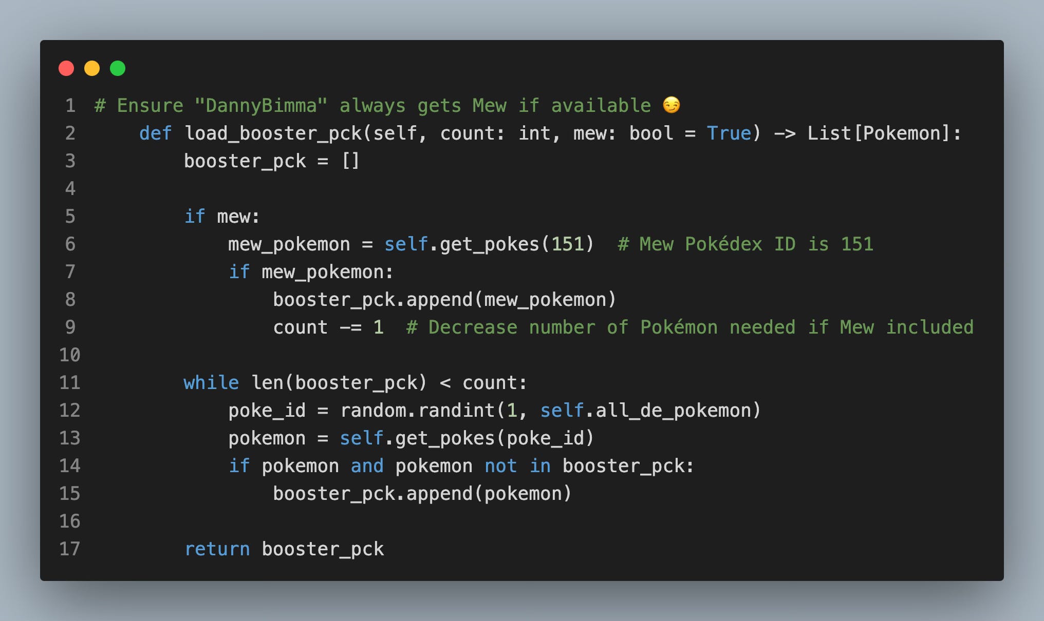 Python code