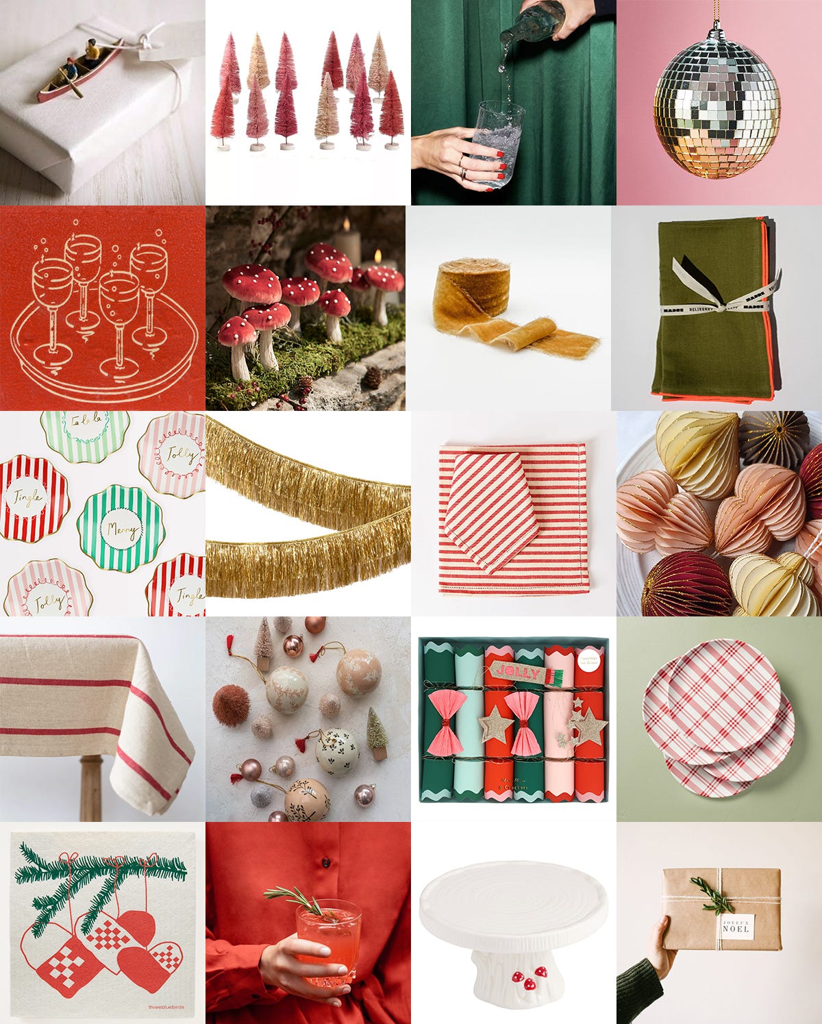 Christmas Scripts Patterned Tissue Paper - Modern Winter Holiday