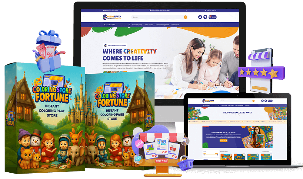 Coloring Store Fortune Review: Is This the Best DFY Store in 2025?