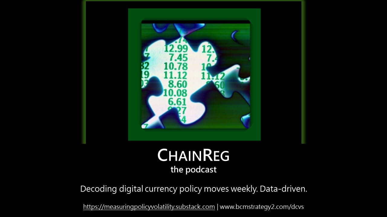 Artwork for ChainReg -- Measuring Digital Currency Policy Volatility