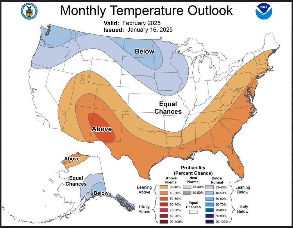 NOAA Updates its Seasonal Outlook on January 16, 2025 Weak, ShortLasting La Nina Conditions