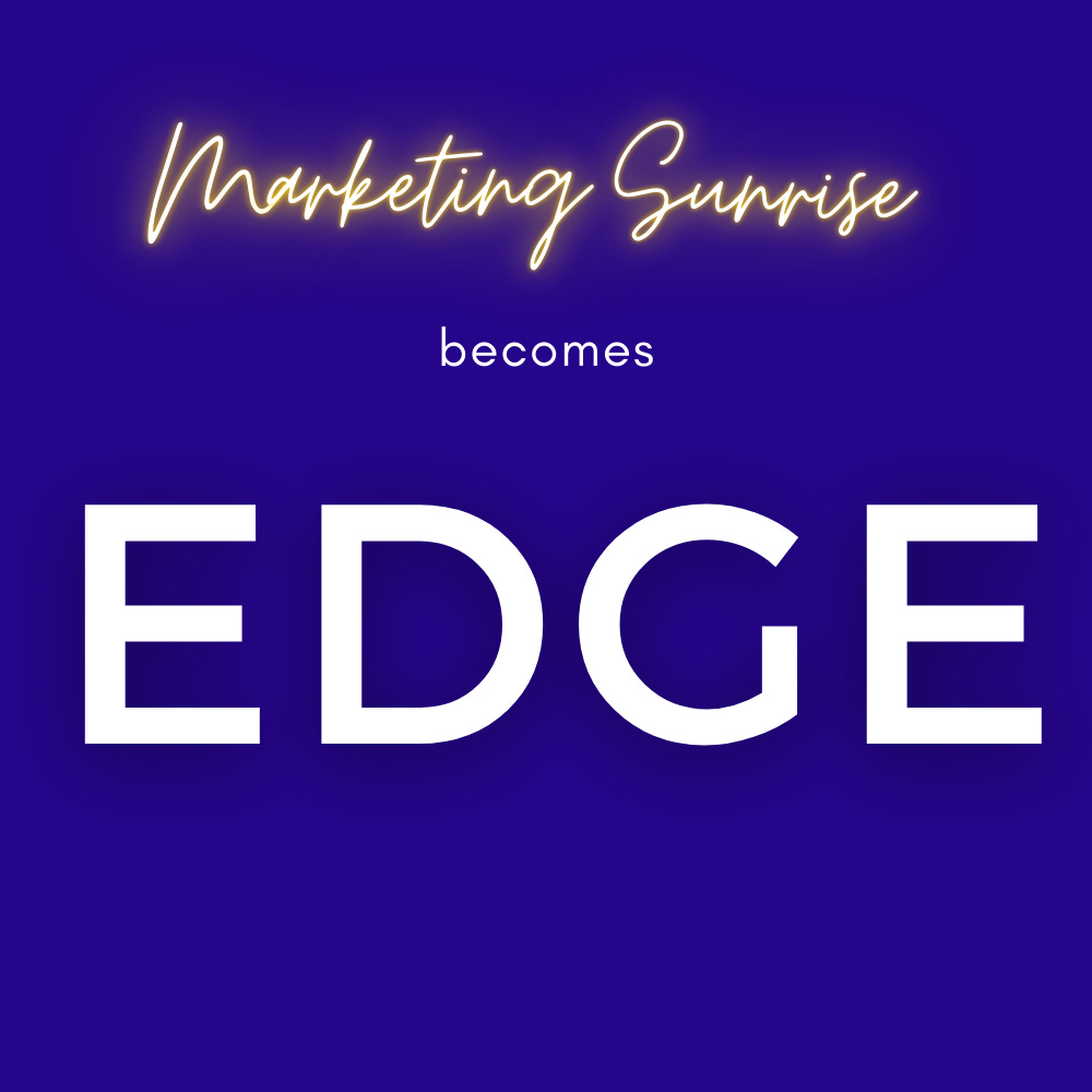 Marketing Sunrise becomes EDGE logo