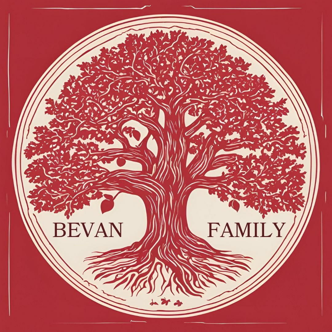 Artwork for Becoming Rooted: The Bevan Family History Project