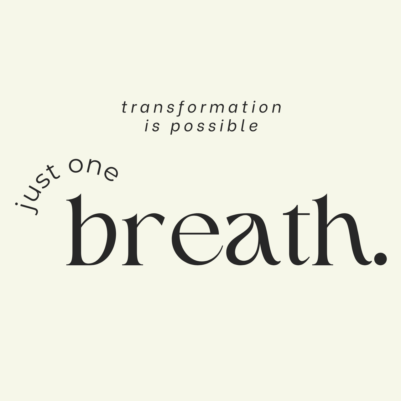 Just One Breath. logo