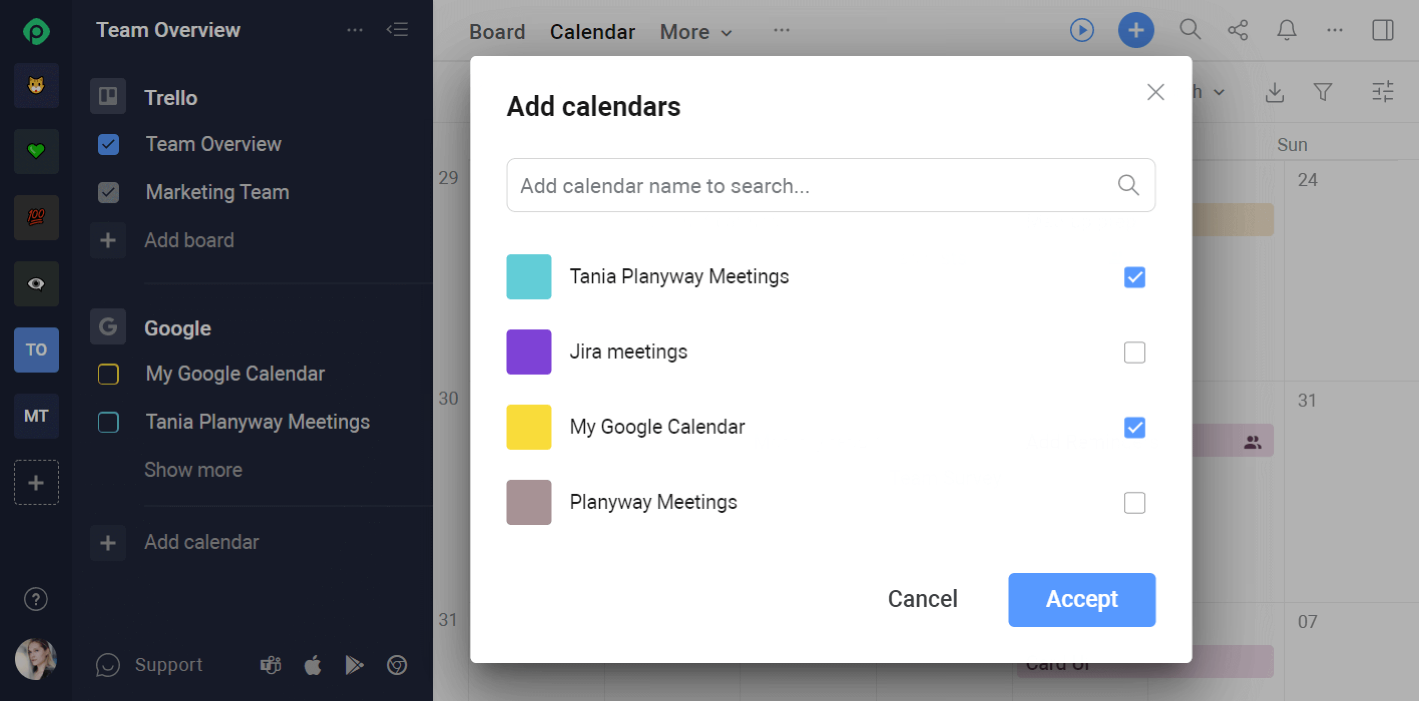 Planyway Calendar for Trello