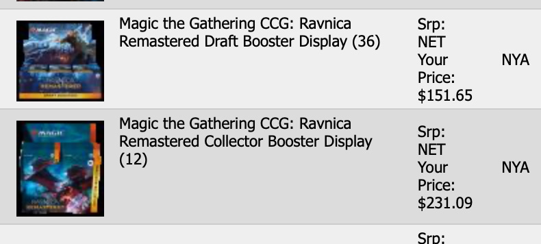 Magic the Gathering CCG: Ravnica Remastered Collector Booster