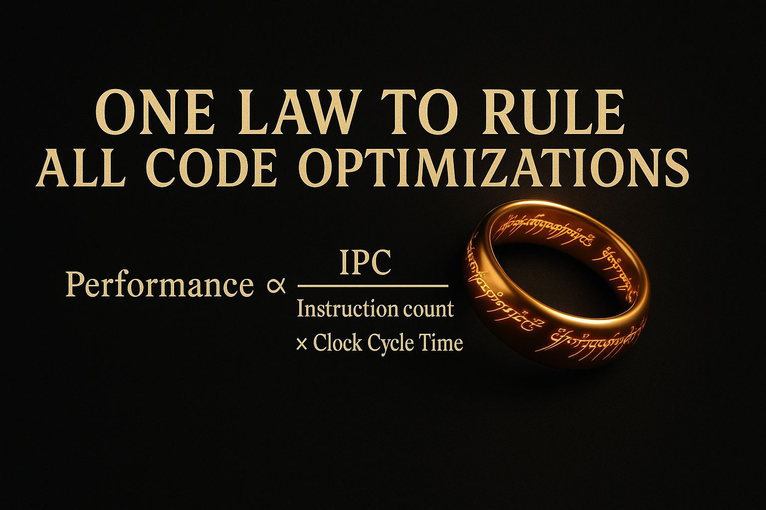 One Law to Rule All Code Optimizations