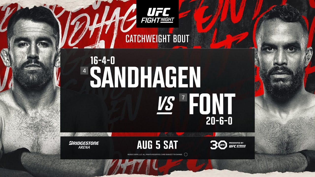 UFC Nashville Sandhagen vs