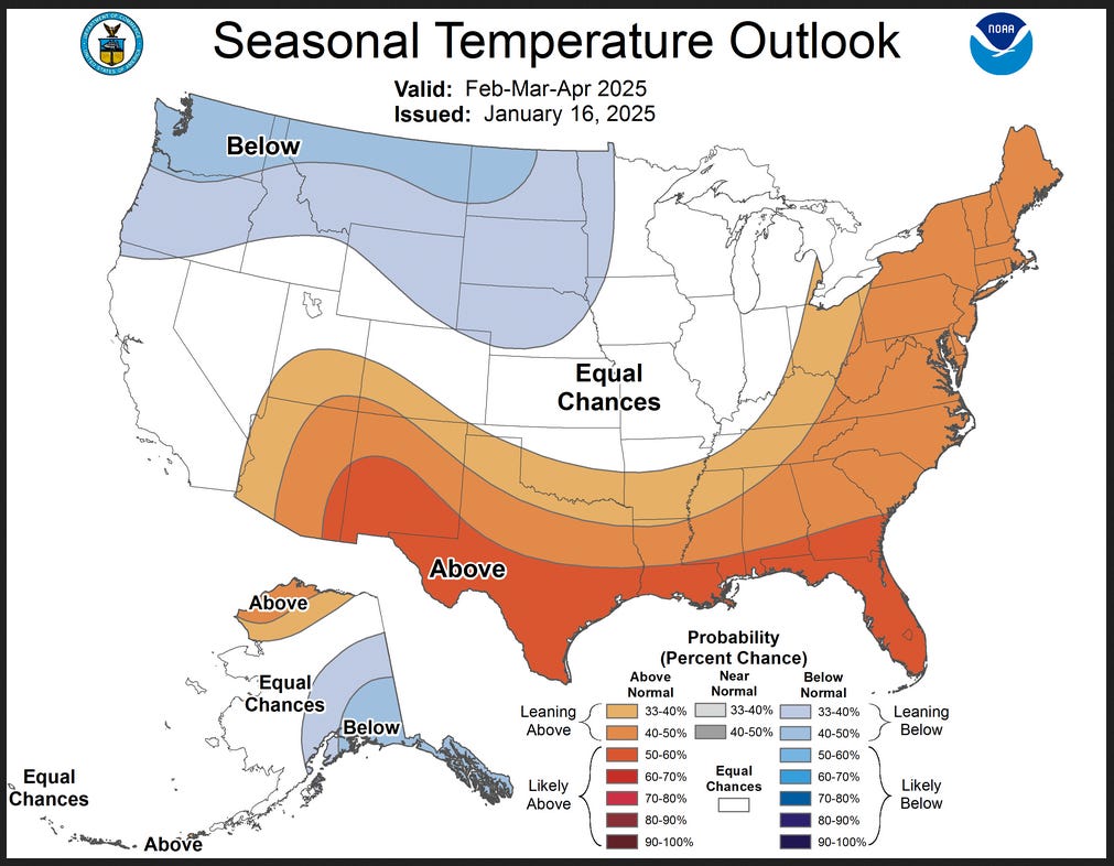 NOAA Updates its Seasonal Outlook on January 16, 2025 Weak, ShortLasting La Nina Conditions