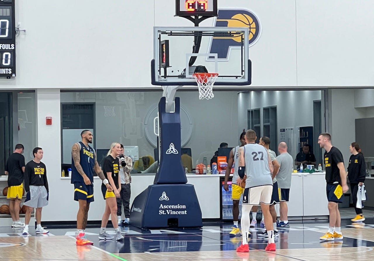 Indiana Pacers - First official team practice inside St. Vincent