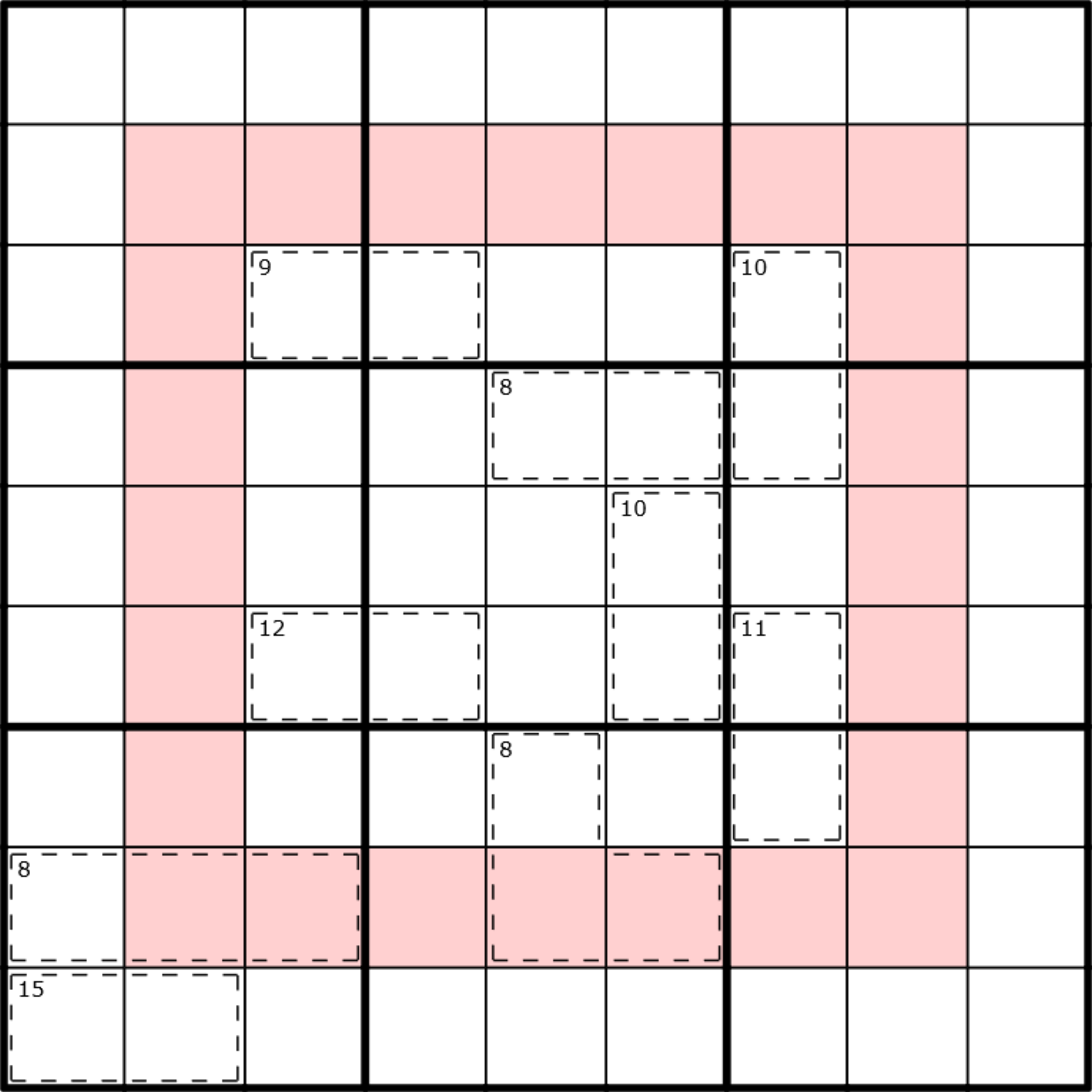 Zero Killer Sudoku 10×10