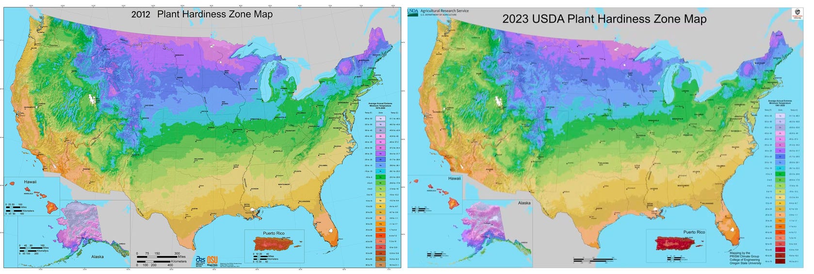 Temperate Climate Permaculture: Plant Hardiness Zones Maps for the World