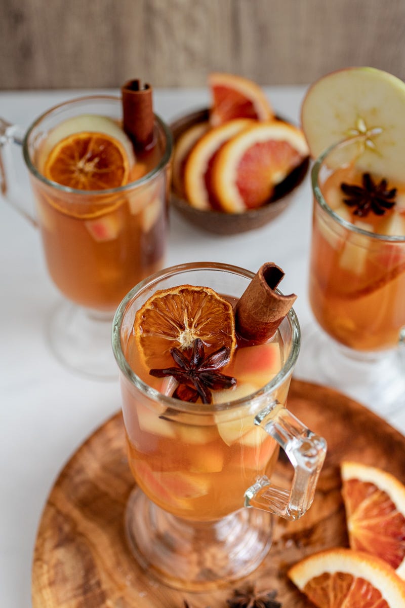 Mulled Spiced Apple Cider Sangria - MMM! Yoga