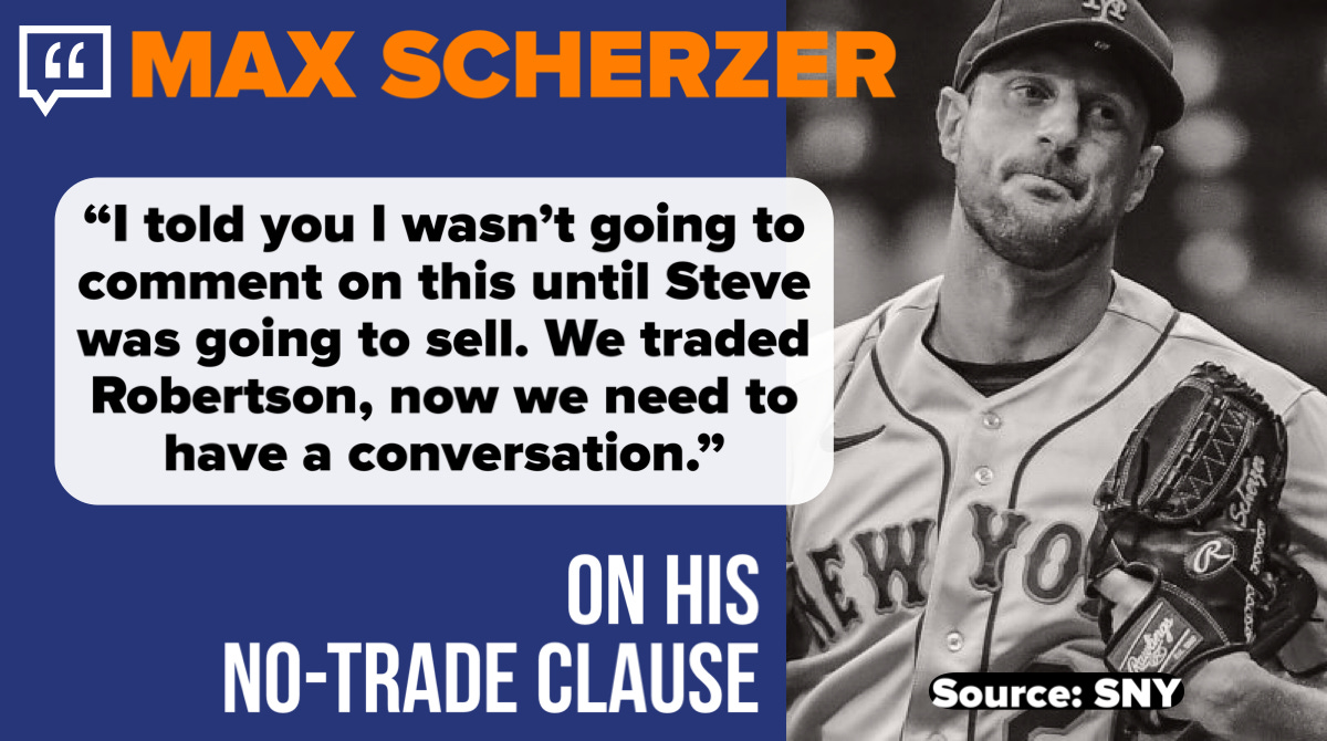 Mets' Max Scherzer says 'bunch of people' will have conversations