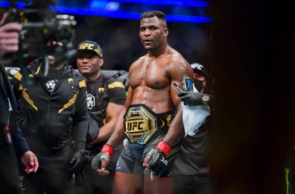 It feels like Francis Ngannou is fighting Dana White and the UFC