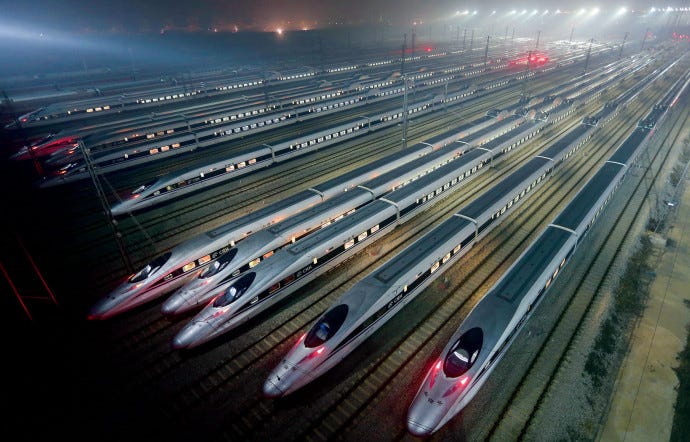 The Marvel of Wuhan's High-Speed Bullet Train Station.