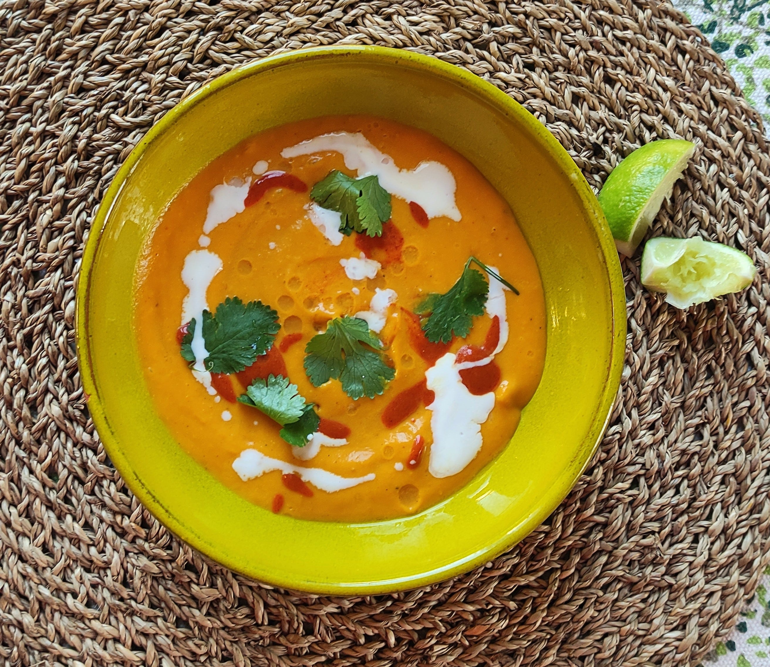 Red Curry Kuri Squash Soup Recipe - Love and Lemons