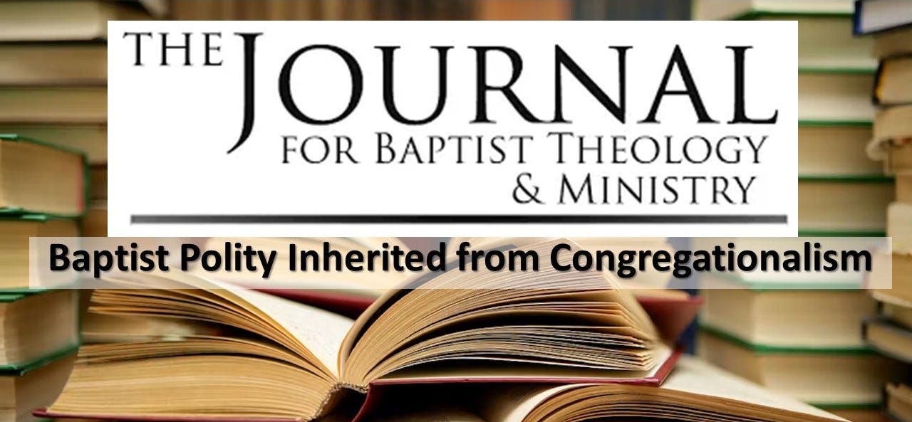 Baptist Polity Inherited from Congregationalism