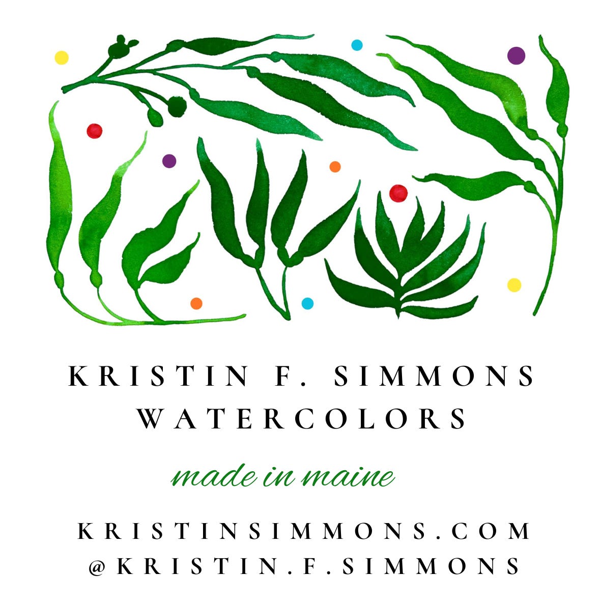 Kristin F. Simmons Watercolors logo