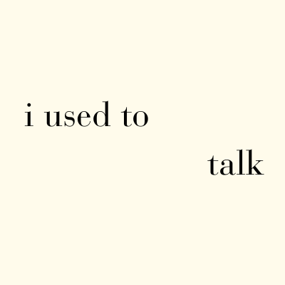 i used to talk logo