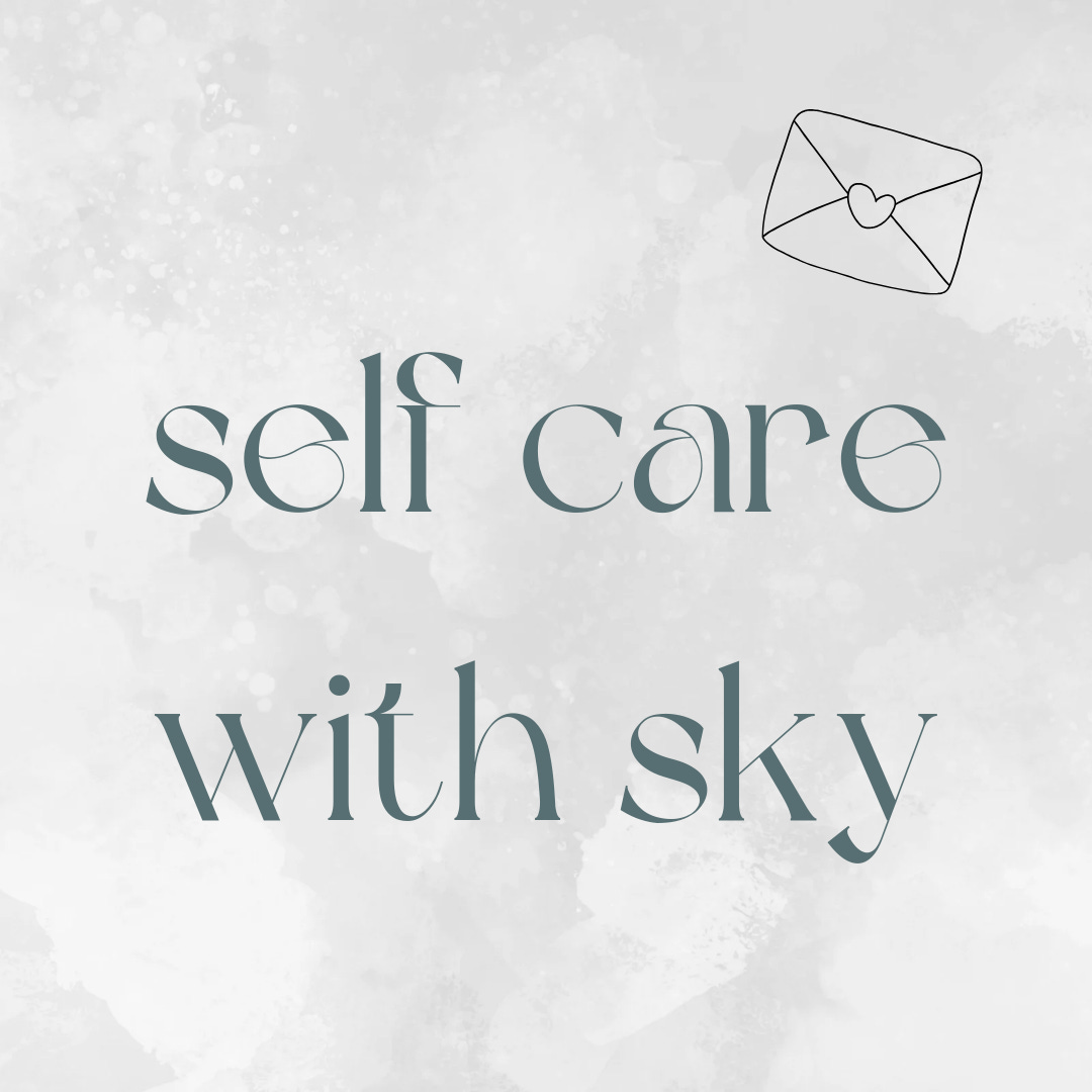 self care with sky logo