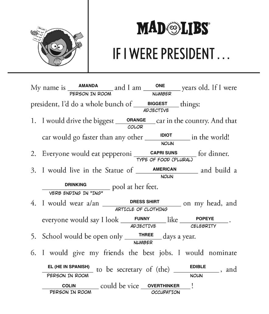 Easter Mad Libs. No preparation required. by OhMyWorksheets