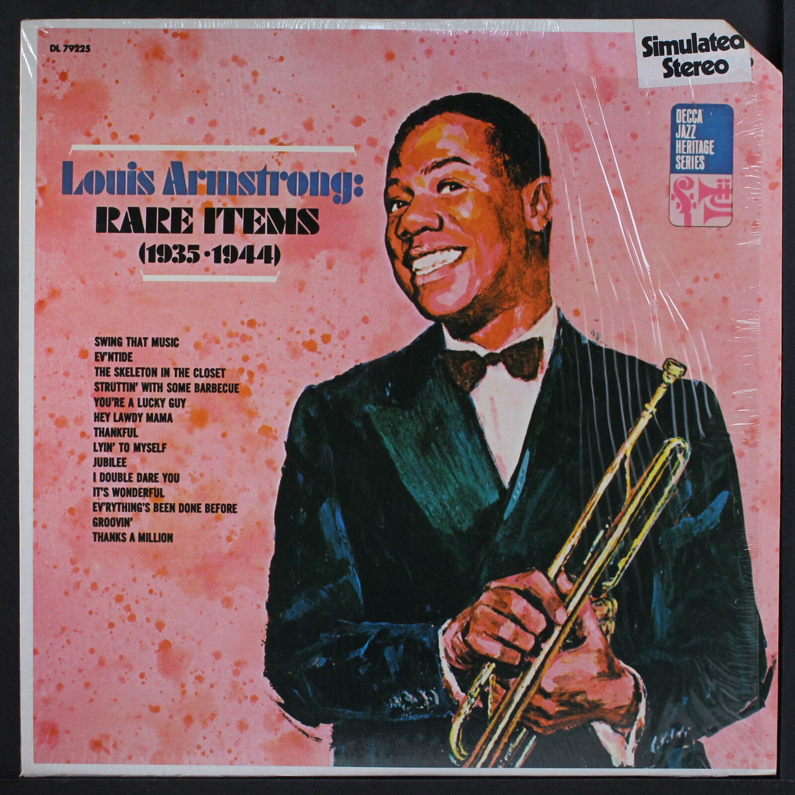 Louis Armstrong Back in New York 1935 Vintage Vinyl Record 