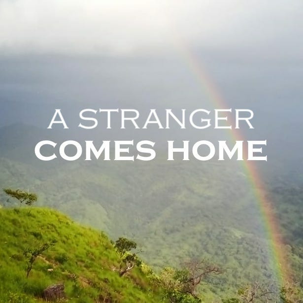 A stranger comes home logo