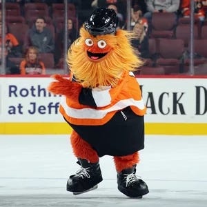 First Look: Philadelphia Flyers Mascot Gritty Scores an Upper Deck