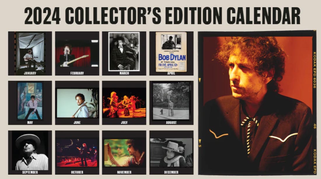 Bob Dylan Center Mixing Up The Medicine 2024 Calendar Giveaway