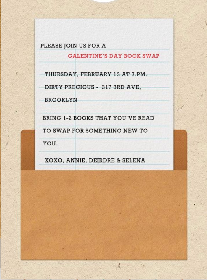 A Galentine's Book Swap - by Deirdre McMennamin