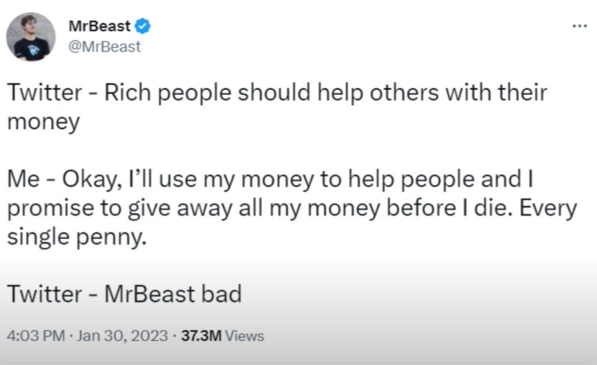 Mr Beast when he finds out there's money to be given away. Imma