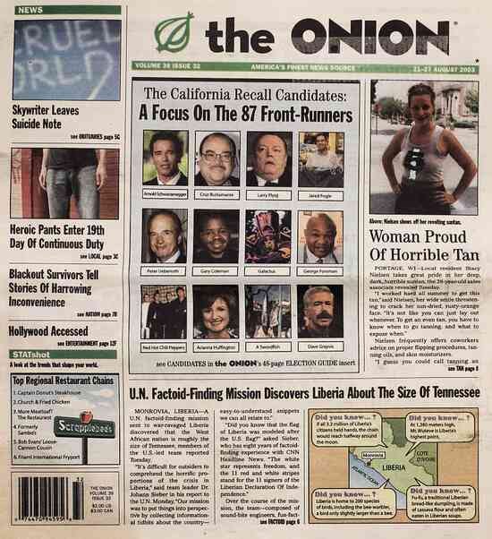 20 years ago, The Onion found a factual error on the internet