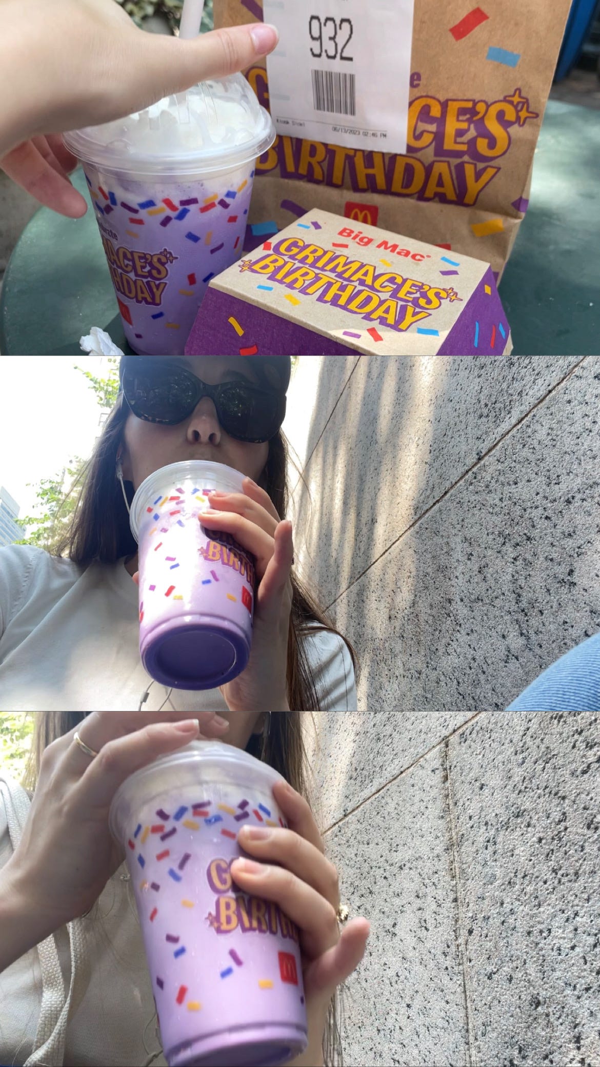 I tried the Grimace shake 🍟 - by Emily - Feed Me
