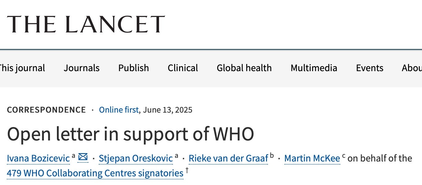 "Keep Paying Us"/The Lancet